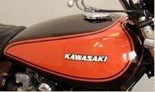 Kawasaki Z1 fuel tank (Photograph courtesy of Joacim Larsen - Yamaparts)
