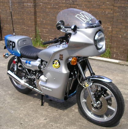 This replica of the Jim Goose Kwaka Z1000 from Mad Max was created by Dave Marsden of Z-Power 